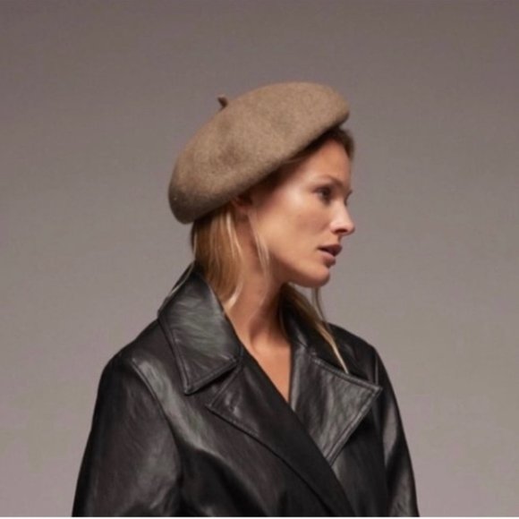 ZARA Wool Beret Mid Camel Blogger’s Favorite - Picture 4 of 7